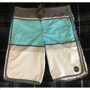O'Neill Blue White Gray Board Shorts Men's Size 30